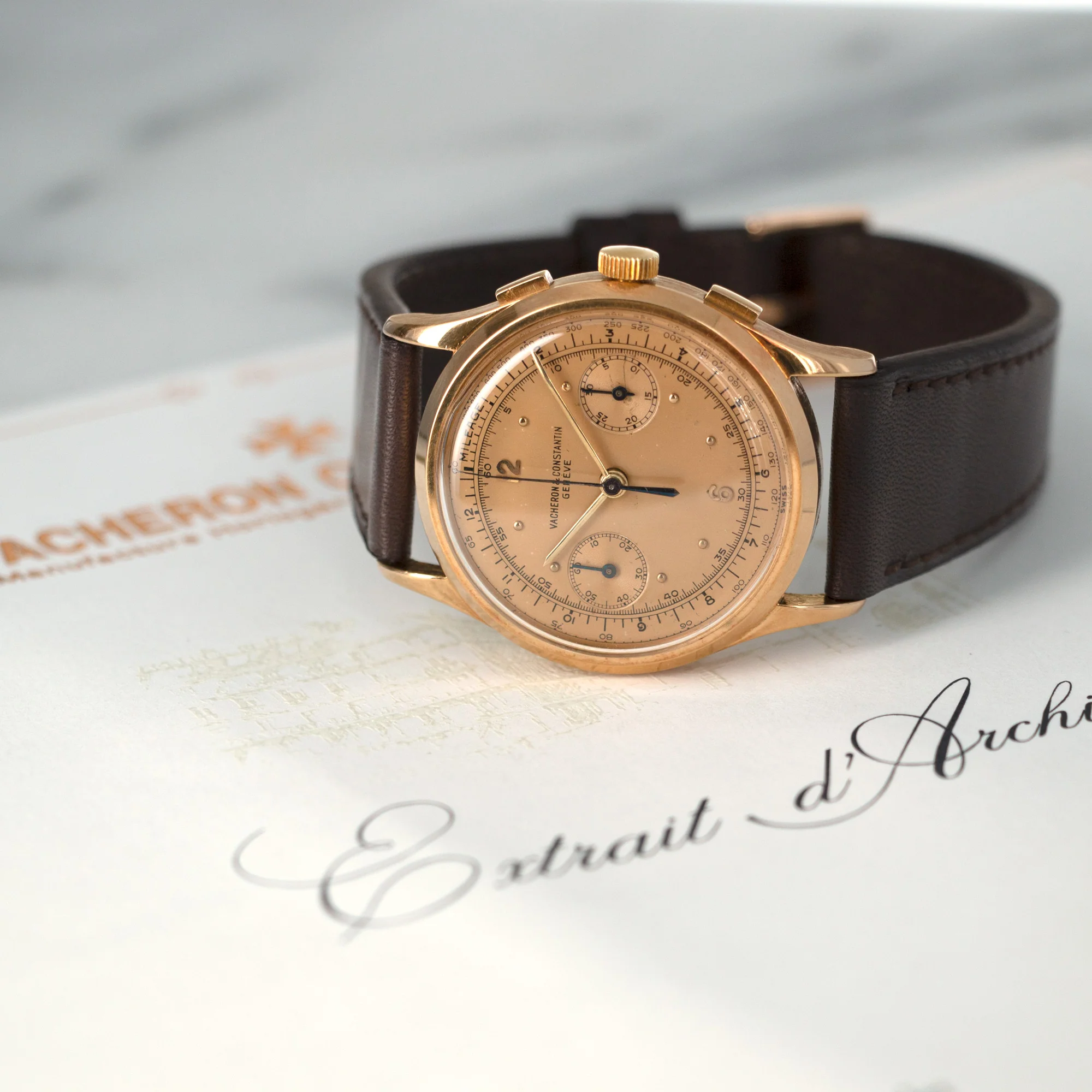 Vacheron Constantin Yellow Gold Chronograph Watch Ref. 4072 - Image 6