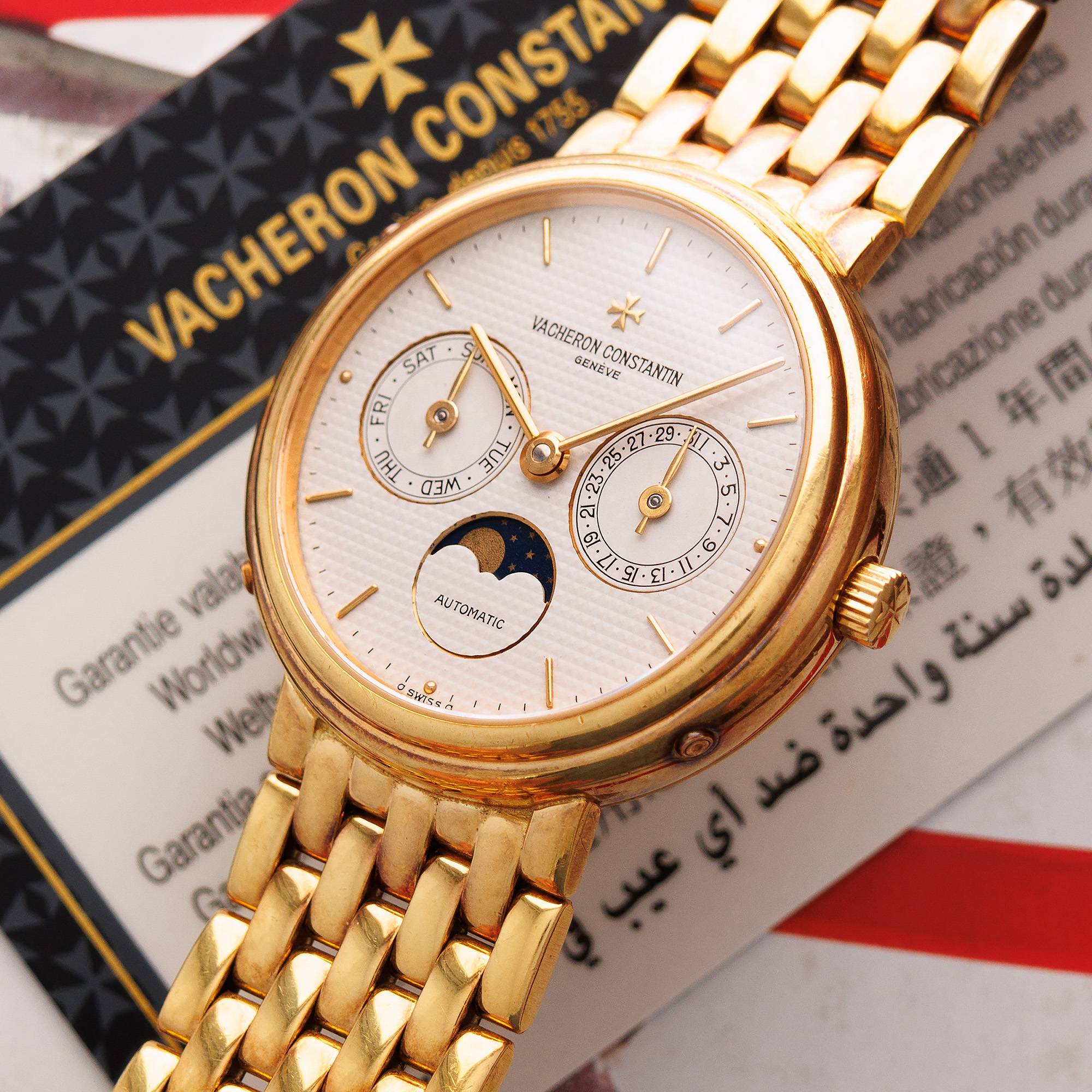 Vacheron Constantin Yellow Gold Day Date Moonphase Ref. 47009 on Bracelet - Image 2