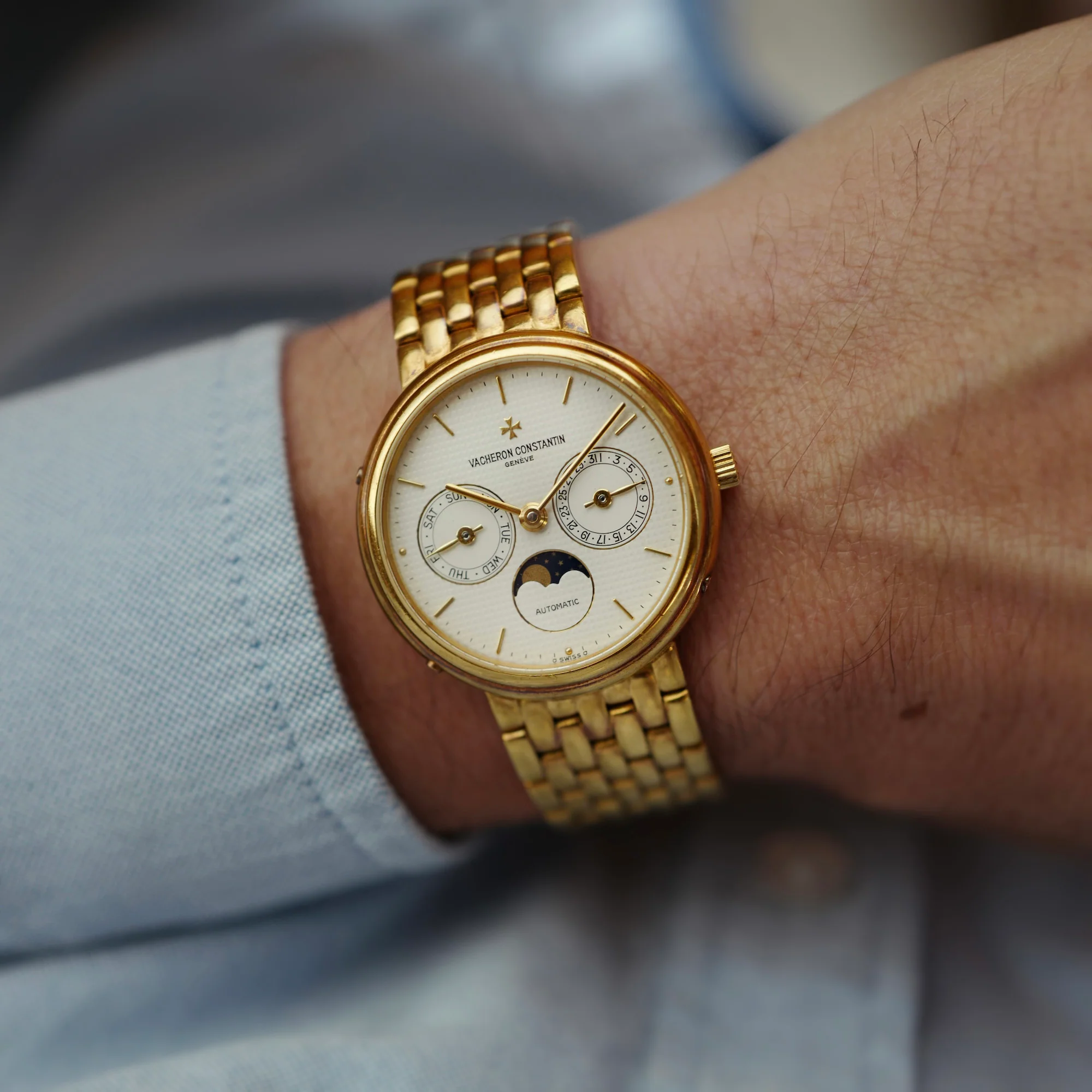 Vacheron Constantin Yellow Gold Day Date Moonphase Ref. 47009 on Bracelet - Image 3