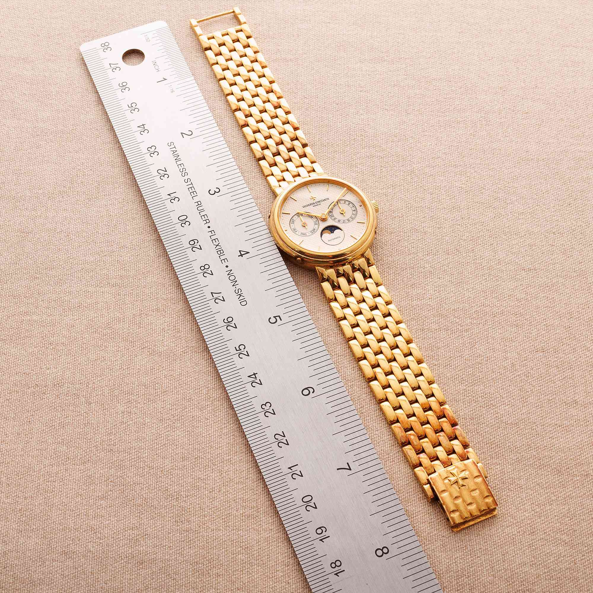 Vacheron Constantin Yellow Gold Day Date Moonphase Ref. 47009 on Bracelet - Image 4