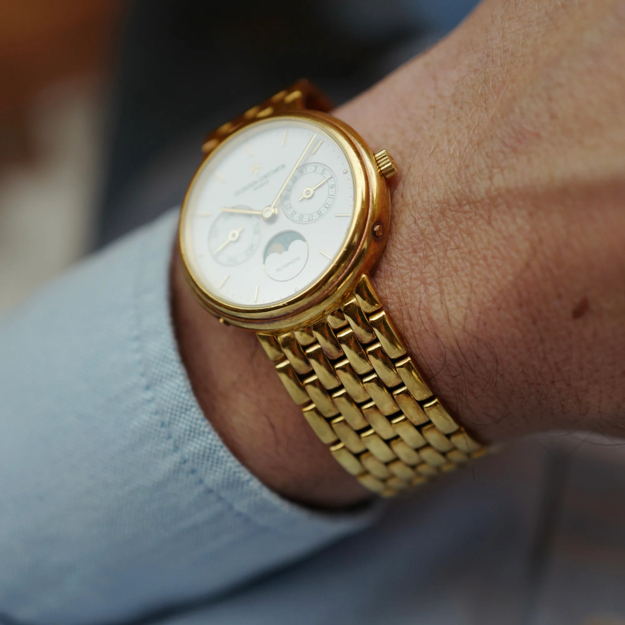 Vacheron Constantin Yellow Gold Day Date Moonphase Ref. 47009 on Bracelet - Image 7