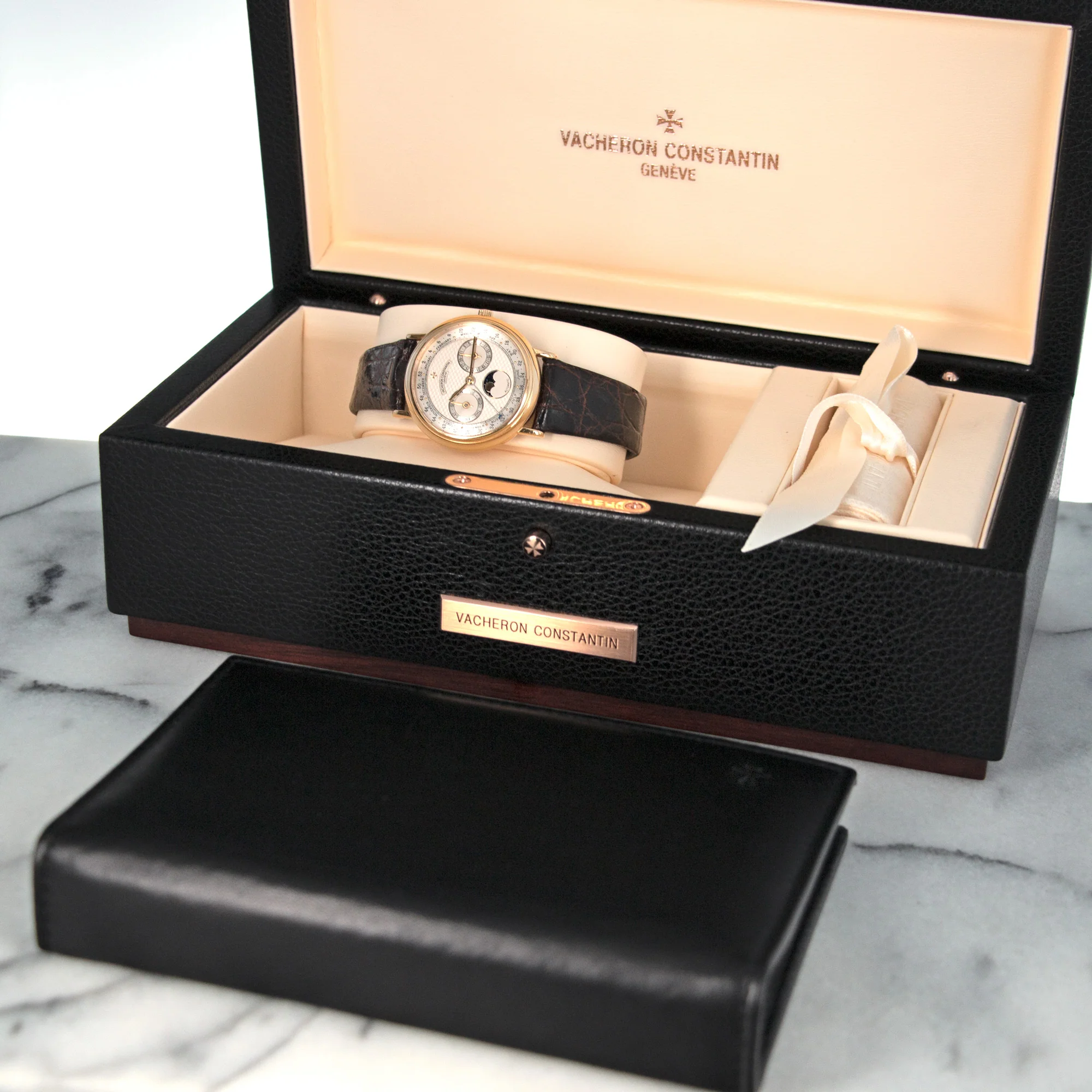 Vacheron Constantin Yellow Gold Triple Date Moonphase Watch - Image 8