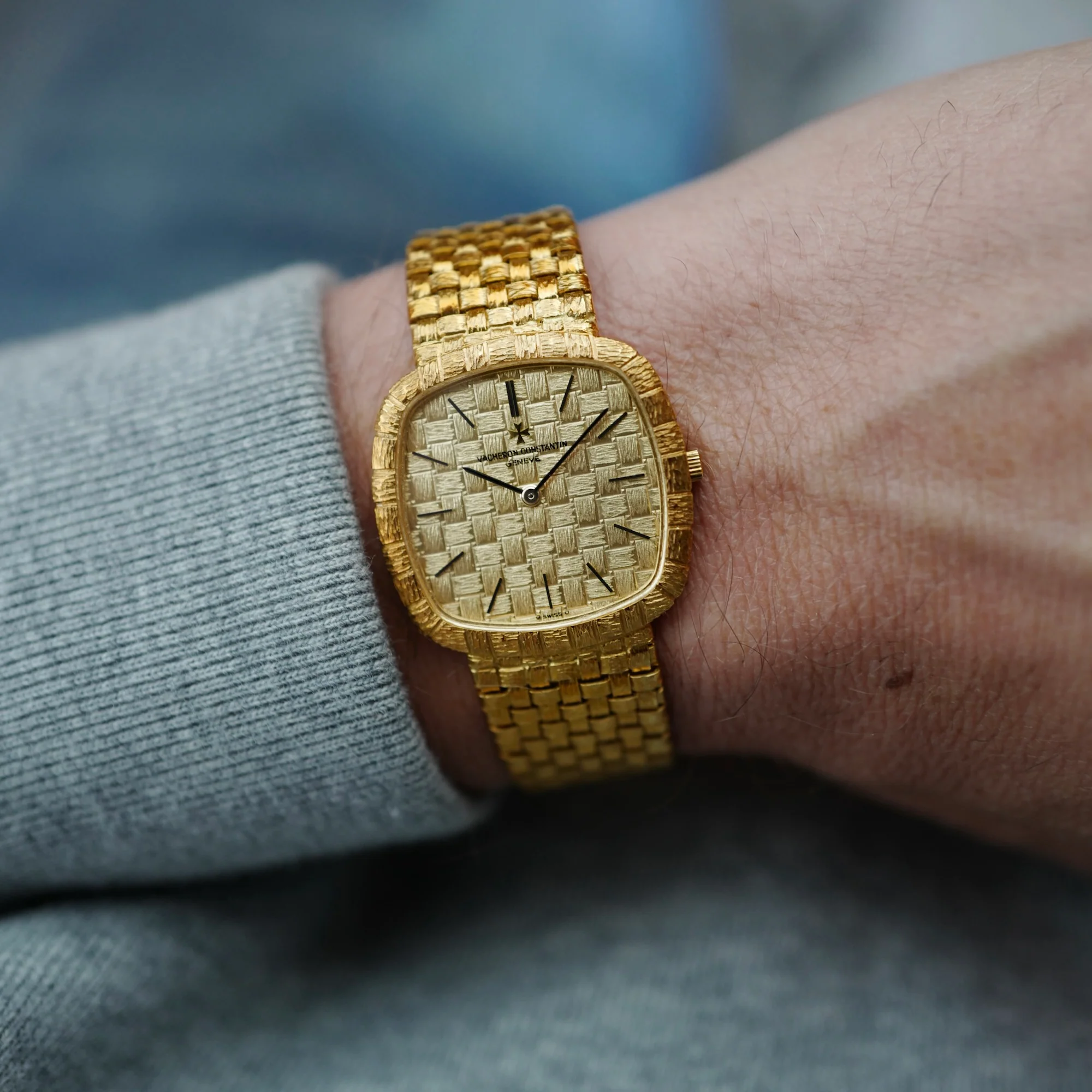 Vacheron Constantin Yellow Gold Woven Band Watch - Image 3