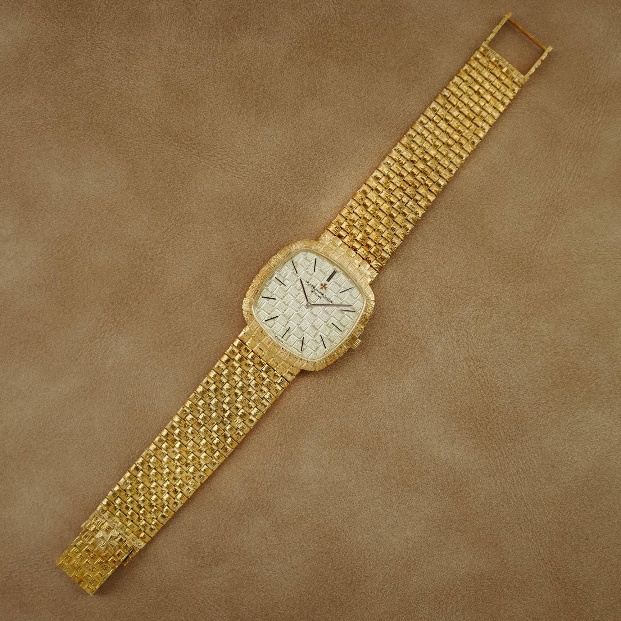 Vacheron Constantin Yellow Gold Woven Band Watch - Image 4