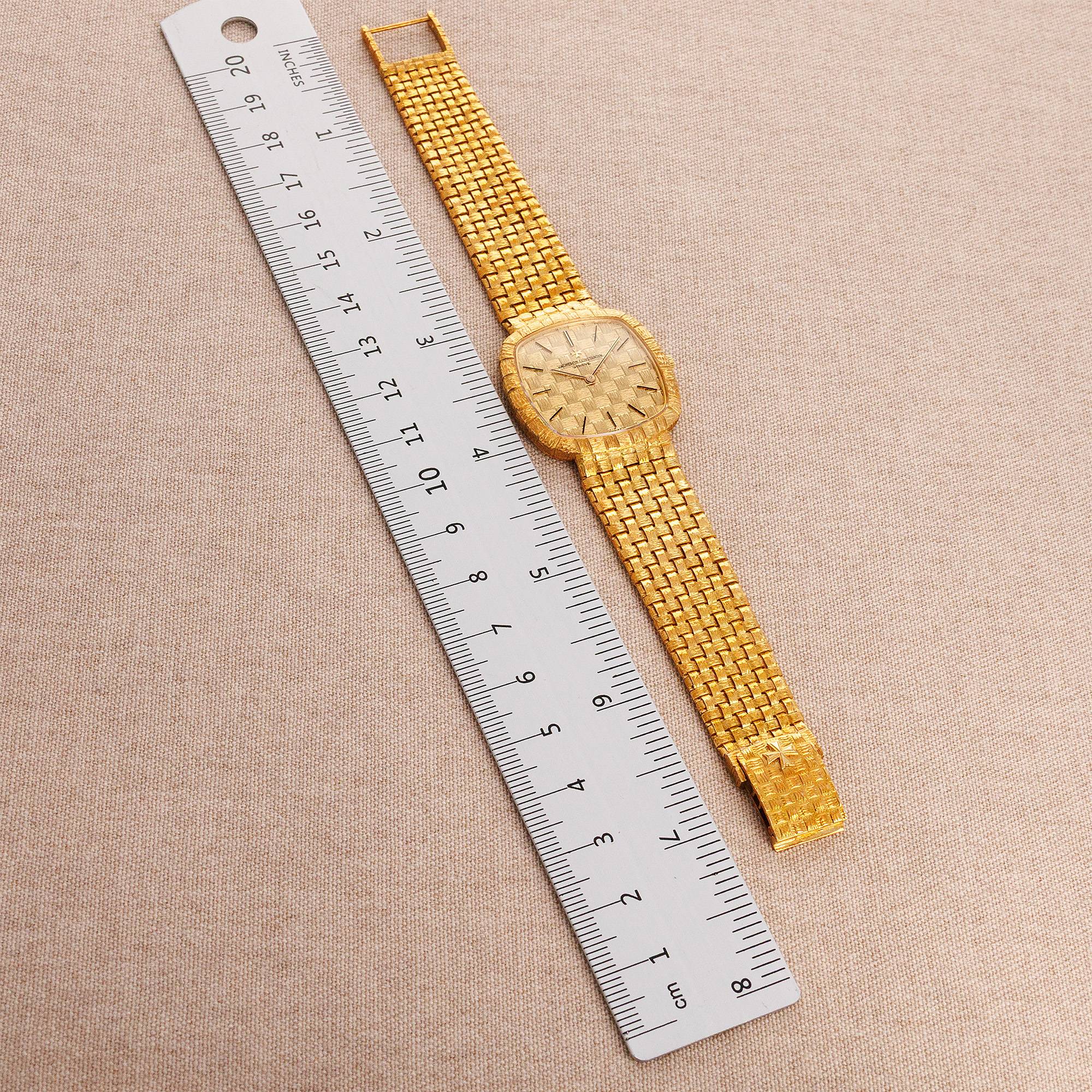 Vacheron Constantin Yellow Gold Woven Band Watch - Image 8